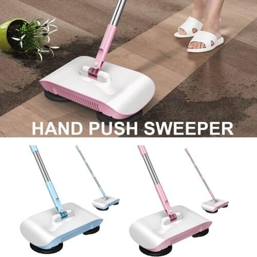 New Broom Dustpan Mop All-In-One Hand Push Sweeper Home Cleaning Products Stainless Steel Cleaning Mop No Dead Corner Sweeper