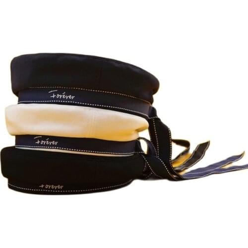 Autumn Winter Fashion Ribbon Women Berets Dome Caps For Female Navy Style Sailor Painter Model Hats Outdoor Lady News Cap Bl27