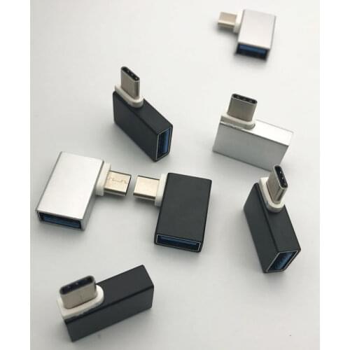 90 degree Type C USB 3.1 OTG Adapter converter For LETV Nokia Pad Huawei Honor 8 ZUK Z2 PRO LG Type-C samsung oppo Cable phone