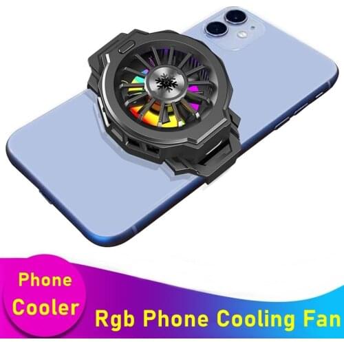 Tongdaytech Portable Mobile Phone Cooler Semiconductor RGB Light Cooling Fan Pad Radiator Gamer Heat Sink for Iphone 11 Xiaomi