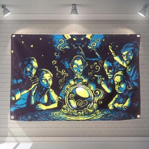 "The werewolf killed" Retro Classic Game Poster Cloth Flag Banners Placard Bar Billiards Hall Studio Theme Wall Hanging Decor