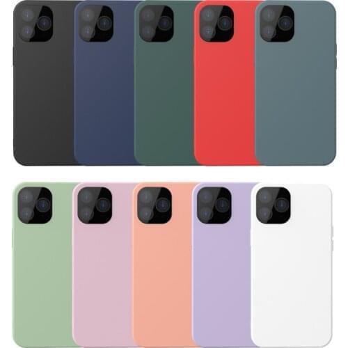 Shock Proof Slim Matte Soft Tpu Silicone Cover For Iphone 12 Pro Phone Case