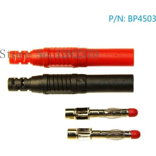 [SA] BP4503 assembled a full jacket safe 4mm banana plug DIY lead 4mm Shrouded Plug --50pcs/lot