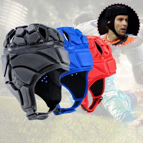Helmet Men Profession Goalkeeper Adjustable Anti-Collision Football Soccer Goalie Helmet Guard Breathable Sports Head Protector