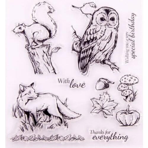 Owl Wolf Silicone Clear Seal Stamp DIY Scrapbooking Embossing Photo Album Decorative Paper Card Craft Art Handmade Gift