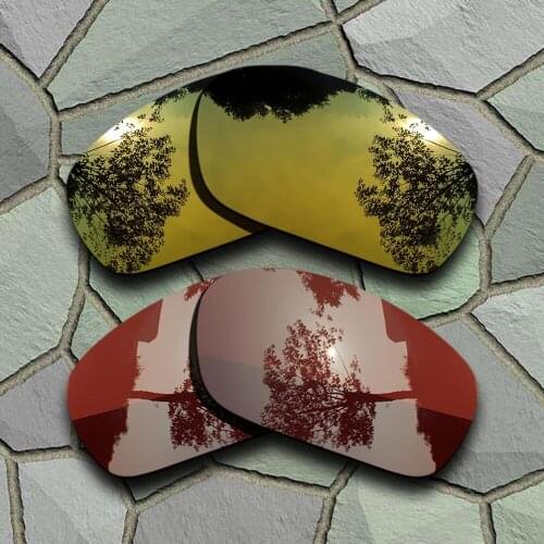 Yellow Golden&Bronze Brown Sunglasses Polarized Replacement Lenses for Oakley Jawbone