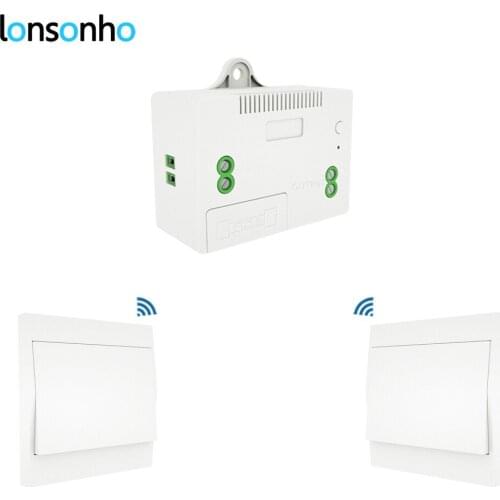 Lonsonho RF433 Smart Switch Module Relay Wireless Remote Control Scene Switches Battery Not Required