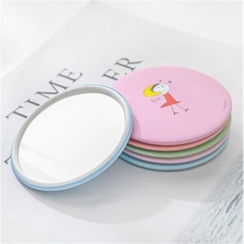 TY159 Makeup Mirror Portable Hand Mini Make Up Mirror Travel Round Pocket Cosmetic Mirror Portable Beauty Makeup Accessories