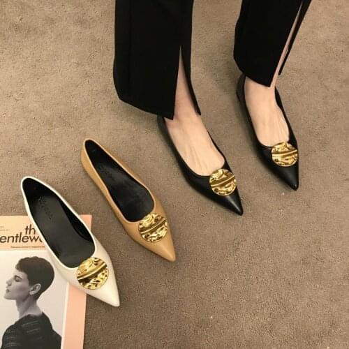 Leather Single Shoes Women 2021 Autumn and Winter New Womens Shoes Cowhide Casual Shoes Fashion All-match Fashion Shoes