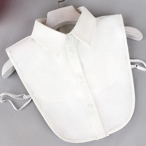 Peto Mujer Necktie Decoration for Sweater Kraag Shirt Custom Round Fake Collar Stays Cute Doll False Black White Shirt Collar