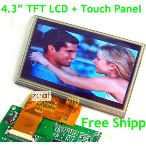 4.3 inch TFT LCD Module + Touch Screen Panel 480 x 272 Dots Free Shipping Free Tracking