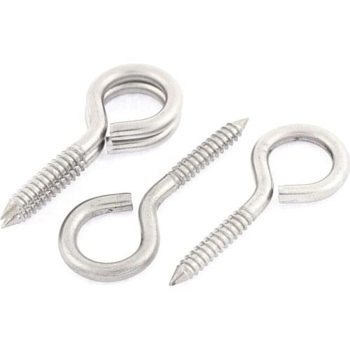 M5x60mm 304 Stainless Steel Screw Eye Pins 4pcs for Jewelry Findings