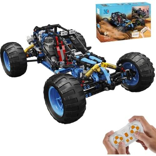 466Pcs Dynamic Version Monster RC Off-Road Racing Car Programming Building Blocks Remote Control Vehicle Bricks Toy Gift