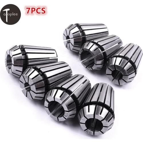 7PCS 7/32''-1/2" ER20 Spring Collet 7 Types Precision Spring Chuck Set For CNC Milling Lathe Tool & Engraving Machine