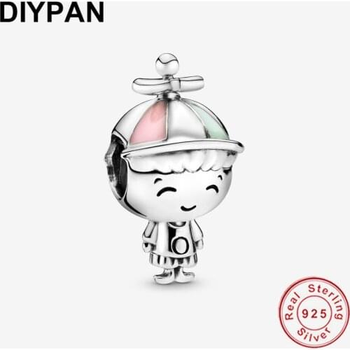 925 Sterling Silver Little Boy Charm Fit Pandora Original Bracelet Charm 925 Silver Pendant Beads DIY Jewelry Berloque