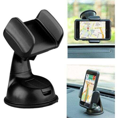 360 Degrees Rotation Car Universal Phone Holder Dashboard Suction Mount Windscreen Stand Cell Phone GPS Support Clip Bracket