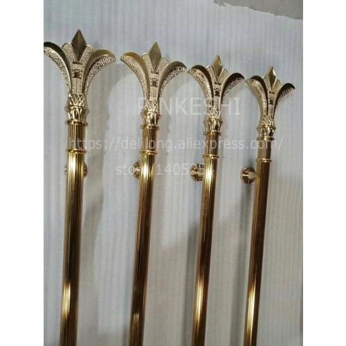 Shiny gold color stainless steel door handle
