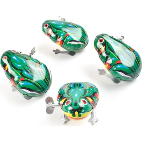 Kids Classic Jumping For Frogs Tin Toys Wind Up Vintage Metal Clockwork Tin Toys Vintage Kid toy Action Toy for Children