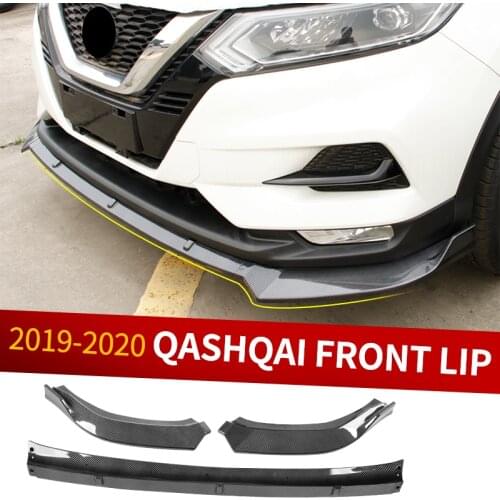 For Qashqai front lip shovel bumper diffuser front spoiler splitter Three-segment Automobile exterior accessories 2019