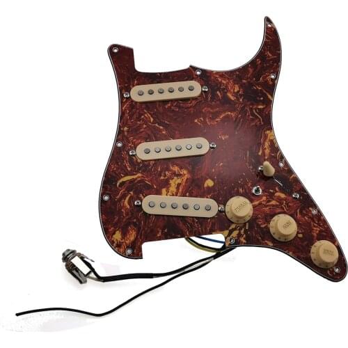 Guitar pickups Stratocas 7-Way type fully loaded pickguard AlNiCo Pickups Single coil pickups Milky Yellow Set upgrade Stra