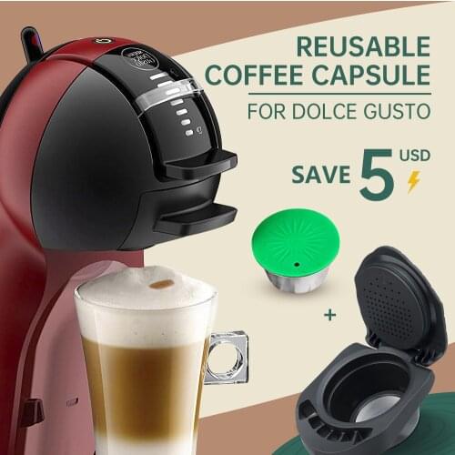 New Reusable Coffee Capsule for Nescafe Dolce Gusto Stainless Steel Filter Pod Adapter Refillable Holder for Piccolo X & Genio