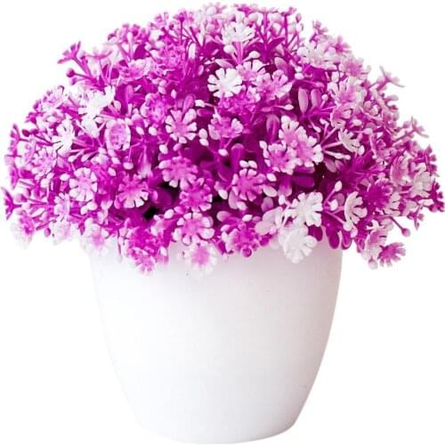 Artificial Flower Plant Floral Bonsai Ornament Decorative Living Room Garden Hotel Desktop Decor Arrangement Accessories 2021