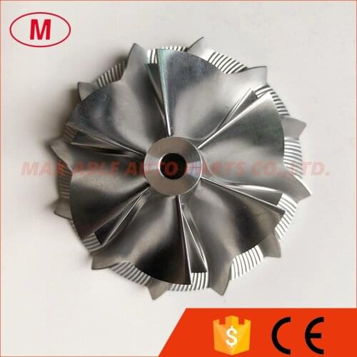 K04 reverse 6+6 blades 43.30/56.08mm high performance turbocharger billet/milling/aluminum 2618 compressor wheel