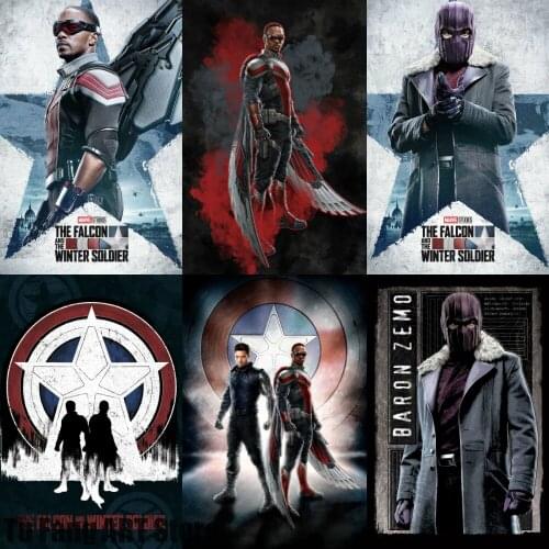 Marvel Falcon and Winter Soldier TV Show Canvas Painting Posters and Prints Wall Art Nordic Pictures for Living Home Decoration