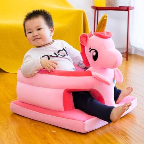 Infant Baby Seats Skin Soft Sofa Plush Kids Bean Bag Chair Comfort Plush Cartoon Bear Chairs Washable