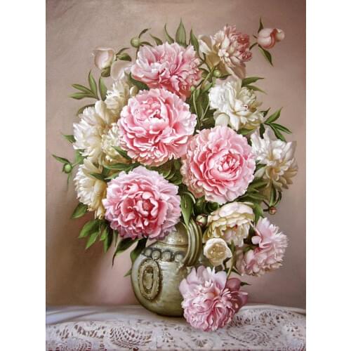 Still life Flowers in a Vase Embroidery Needlework Crafts 14CT Unprinted Aida DIY Quality Cross Stitch Kits Handmade Arts Decor