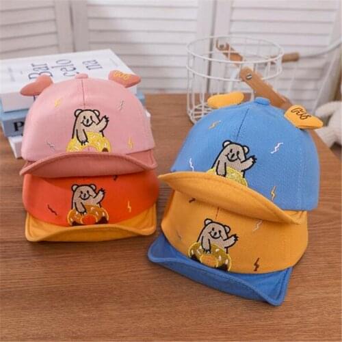 New Baby Spring Autumn Baseball Cap Soft Brim Caps For Boys Girls Cute Cartoon Kids Infant Cotton Cap
