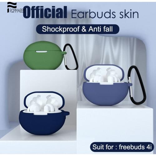 Silicone Earphone Cover Case For Huawei Freebuds 4i Headset Protector Shell Accessories For Freebuds 4i Case With Hook