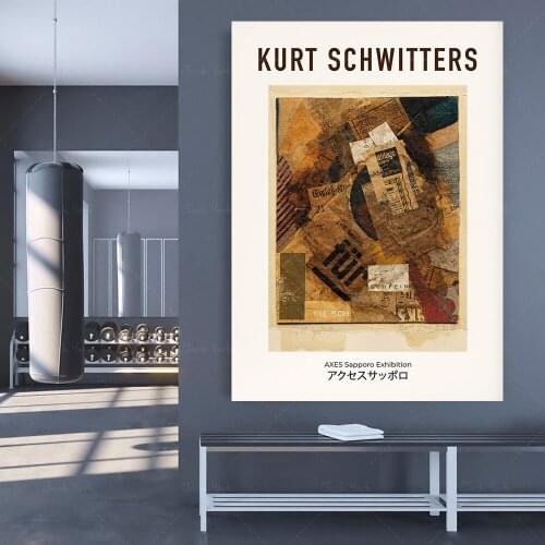 Kurt Schwitters Vintage Exhibition Poster 1949 / Japanese Poster / Schwitters Wall Art / Geometric