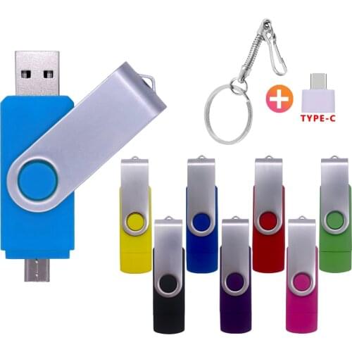 High Speed 3 IN 1 Type-C USB 2.0 Flash Drives Pendrive Usb Key OTG USB Flash Drive 2.0 64GB 32GB 16GB 128GB Pen Driver Cle USB