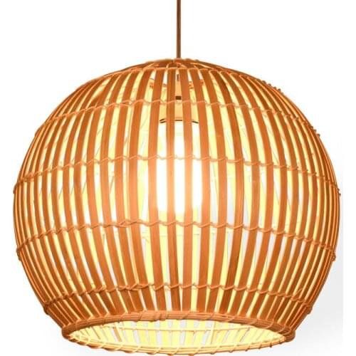 Country style bamboo Pendant Lights Southeast Asia handmade Bamboo birdcages hanging lamp for restaurant coffee shop deco