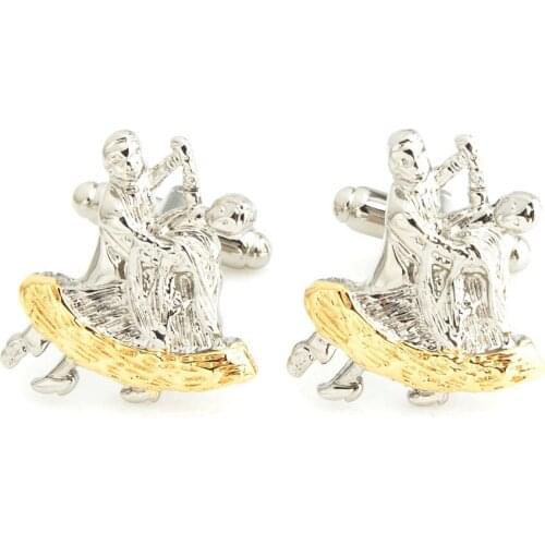YH-1205 Fashion Novelty Modern Girl,Dancer,Angle Cufflinks