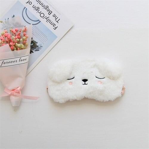 1 Pcs Cute Cartoon Cat White Dog Eye Mask Travel Goggles Shading Sleep Nap Eyes Mask Eyeshade Shade Cover Patch Eye Care Tool