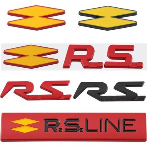 Car RS Sticker Emblem Decal for Renault RS Line Clio Megane Scenic laguna Logan Koleos Sandero Safrane Velsatis Arkana Talisman