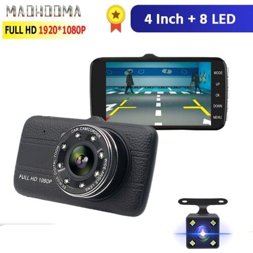 MaoHooMa Car Dvr Camera 4.0" Full HD 1080P Dash Cam Auto Registrator Dual Lens Night Vision With Rear View Camera Video Recorder