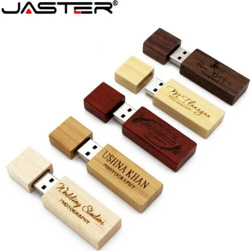 JASTER LOGOcustomized wooden Usb Flash drive customer LOGO pendrive8GB 16GB 32GB U disk Memory Stick PHOTOGRAPHY wedding gifts