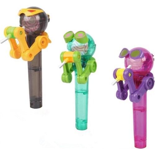 Creative Eating Robot CUTE Lollipops Holder Stand Lollipop Storage Robot Holder Decompression Toys candy Dustproof Kid Gift