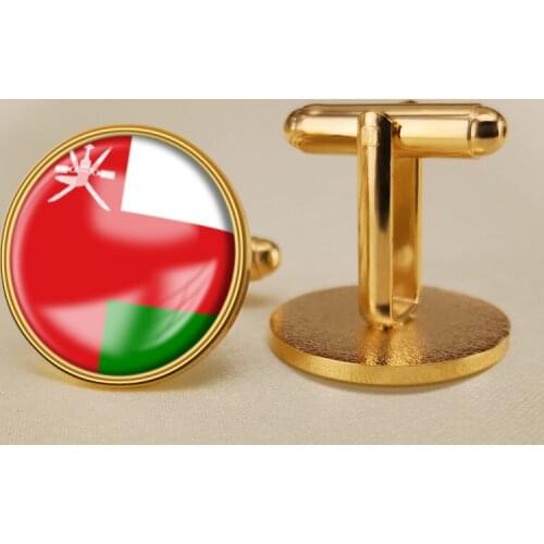 Coat of Arms of Oman Omani Flag National Emblem Cufflinks