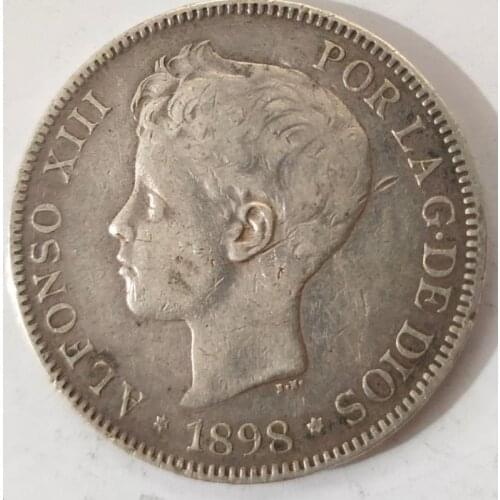 Spanish Curly Kid Silver Coin Double Post Silver Coin Old 100% Real Silver Original Coins Collectible Coin Europe