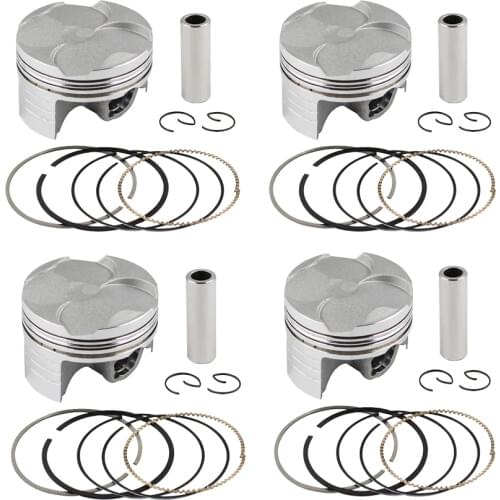 4 sets Motorcycle 67mm 67.5mm 68mm Piston Ring & Clip Kit For HONDA CBR600 F5 2006 CBR 600 13101-MEE-000 Accessories