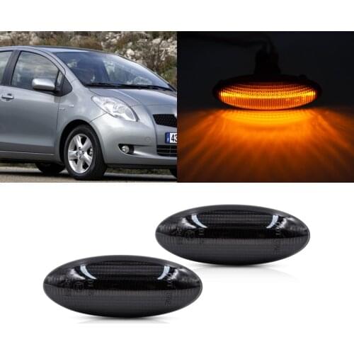 Smoked Dynamic Amber Led Side Marker Lights For Toyota Yaris Vitz XP130 RAV4 Pre-facelift Auris Corolla E140 E150 Verso AR20