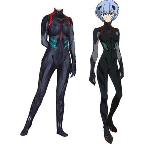 Anime EVA Plugsuit Cosplay Costume Ayanami Rei Zentai Bodysuit Suit Jumpsuits Halloween Cosplay Party suit Women Adults Kids