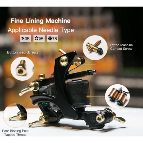 New Design Professional Iron Tattoo Machine Wrap Coils Lining Tattoo Guns Supplies