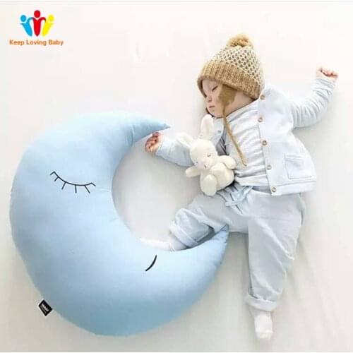 Moon Baby pillow Infant Newborn Toddler Babies Nursing Pillow Kids Room Decoration Children comfort big pillow for Baby Care