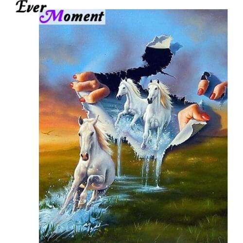 Ever Moment Diamond Painting Running Horse Painting DIY 5D Diamond Embroidery Full Square Drill Wall Picture Decor ASF958