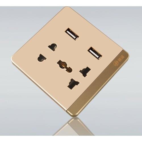 Dual USB Charging Wall Socket US/EU/AU Plug Charger Dock Station Socket Power Outlet Panel Plate for iPhone Samsung HTC